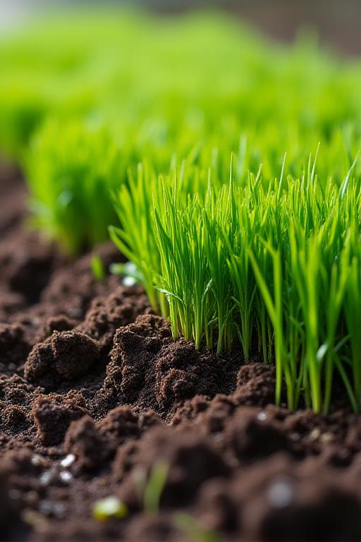 Detailed close-up of fresh sod being laid on prepared soil